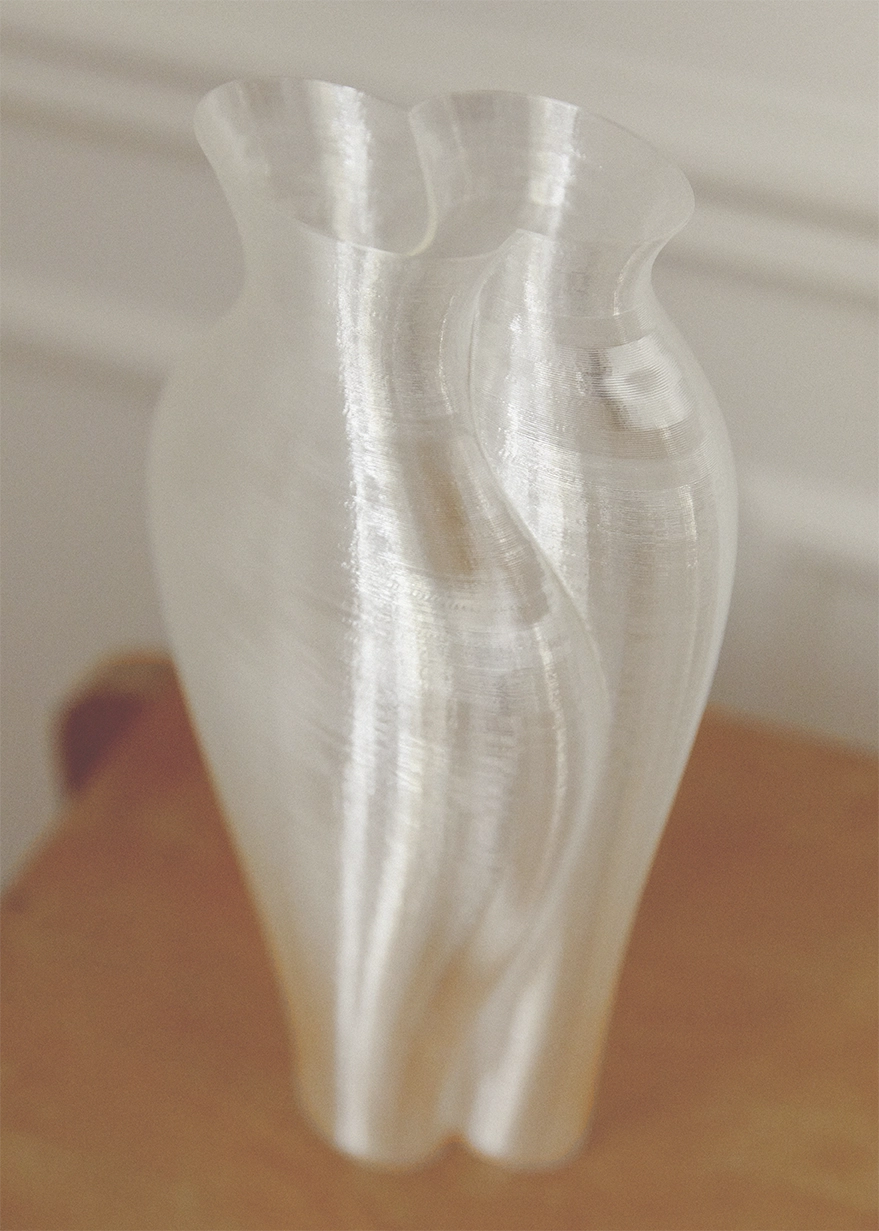 transparent contemporary vase