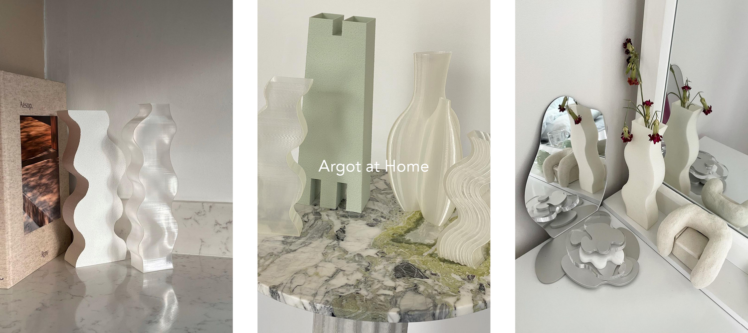 Vases in a contemporary place