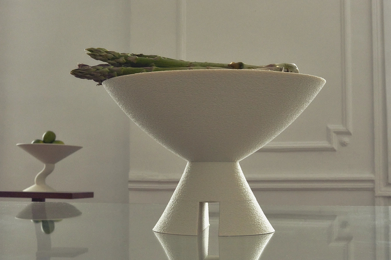 3D printed beige contemporary bowl