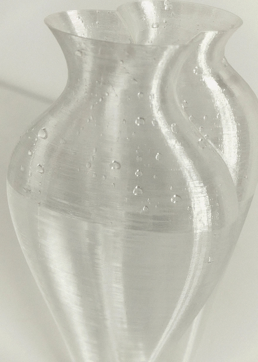 transparent contemporary vase